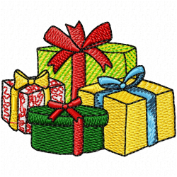 Gifts Embroidery Design 5 Gifts Embroidery Design 5